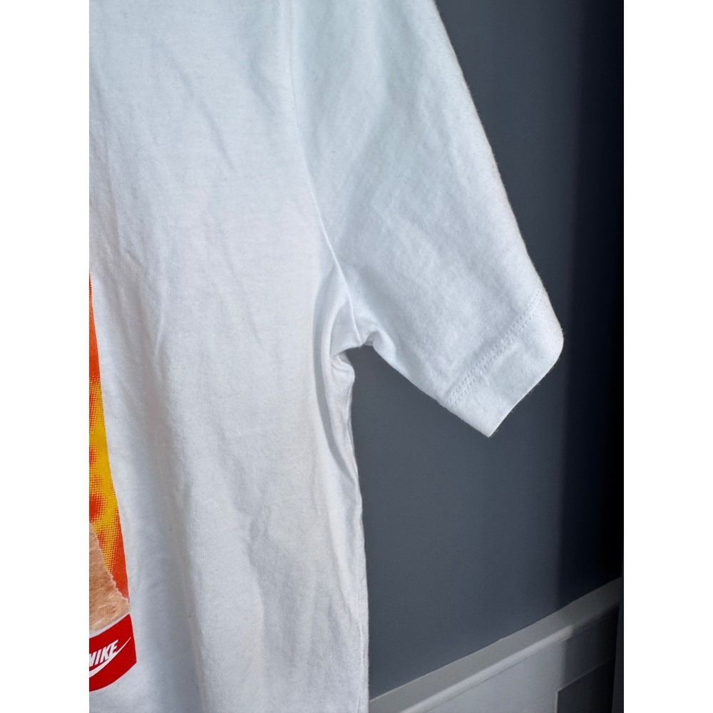 Nike Graphic Tee Shiba Inu Stay Spicy Youth X Large White Unisex - Picture 4 of 8